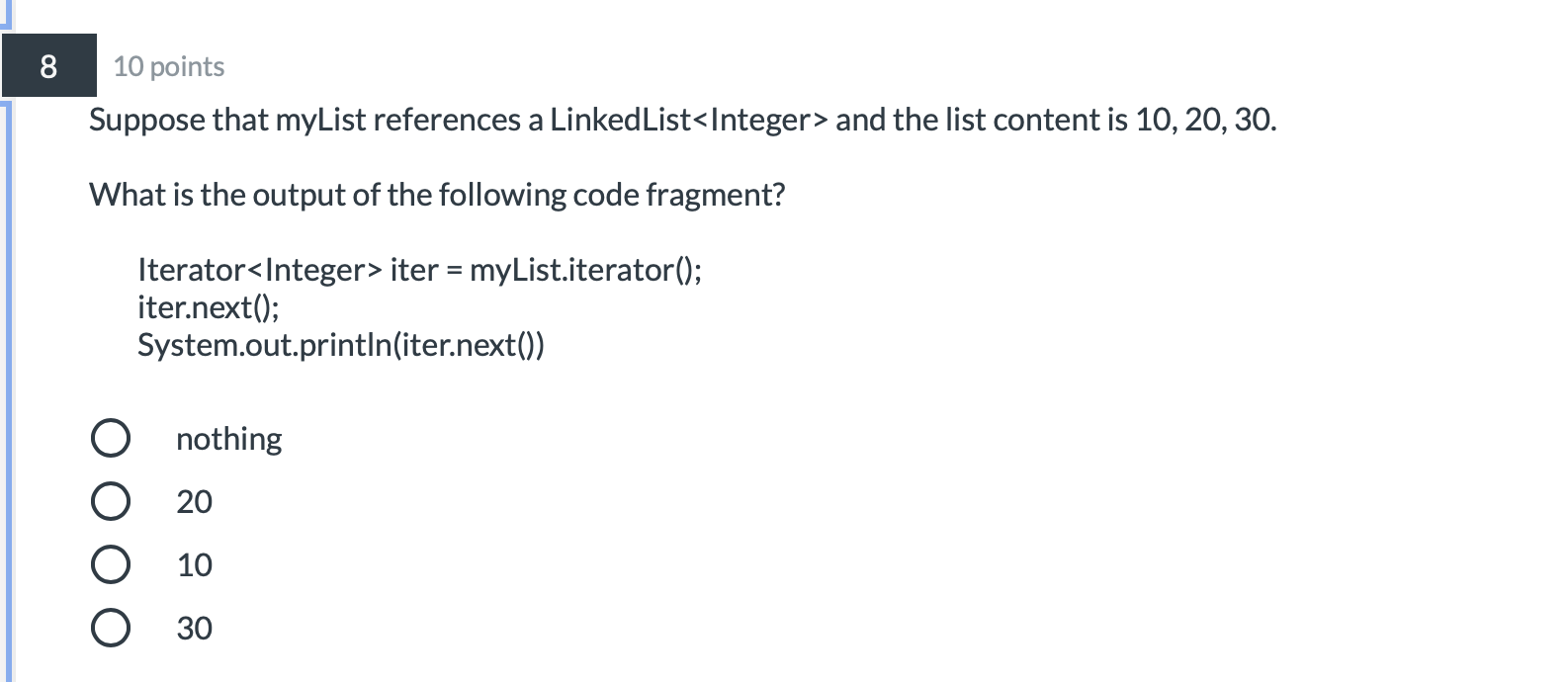 Solved Given the linked list below. Assume that we have | Chegg.com