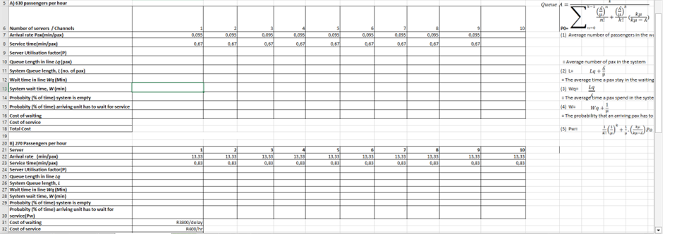 Determine The Performance Of The System Po, Lq, Wq, 