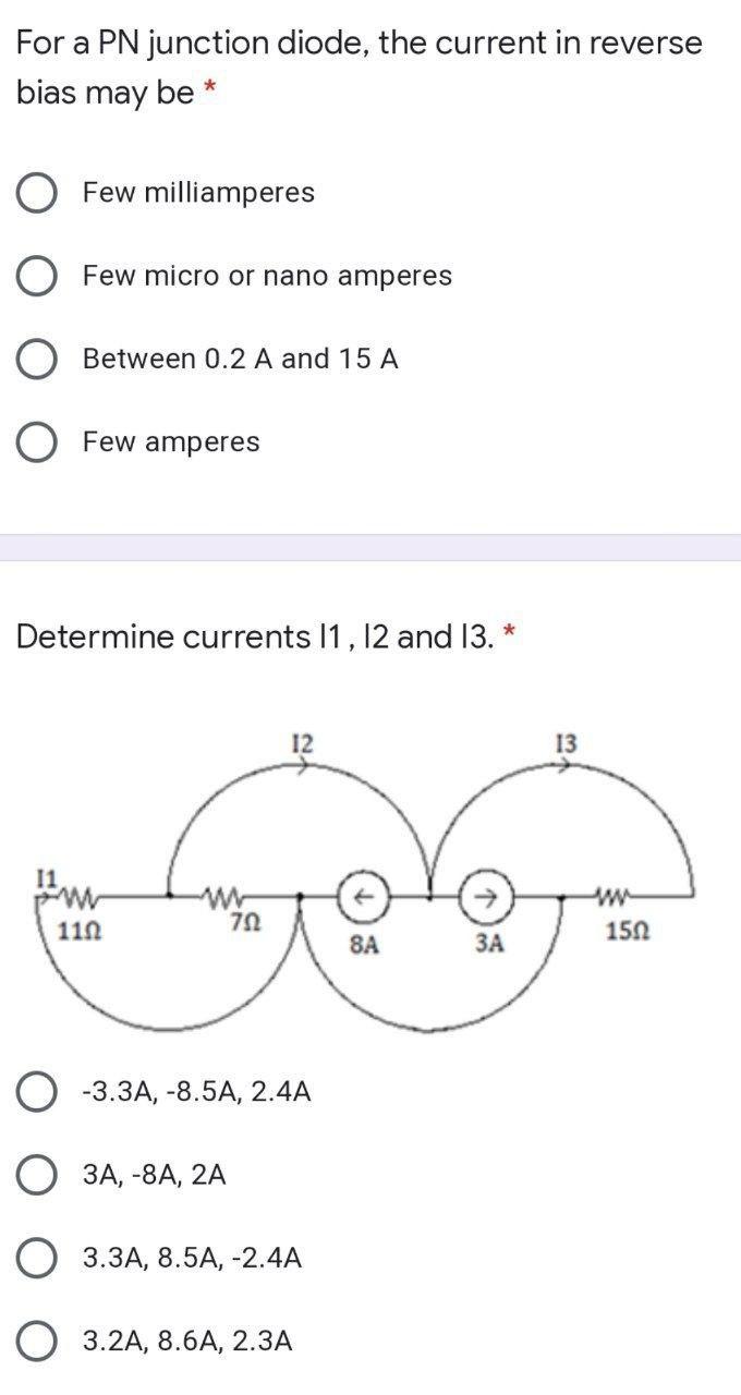 Solved For a PN junction diode, the current in reverse bias | Chegg.com