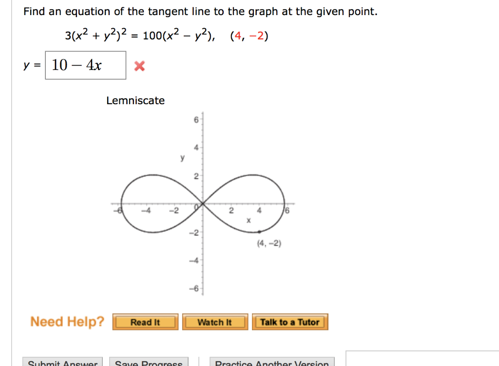Solved Find An Equation Of The Tangent Line To The Graph At Chegg Com