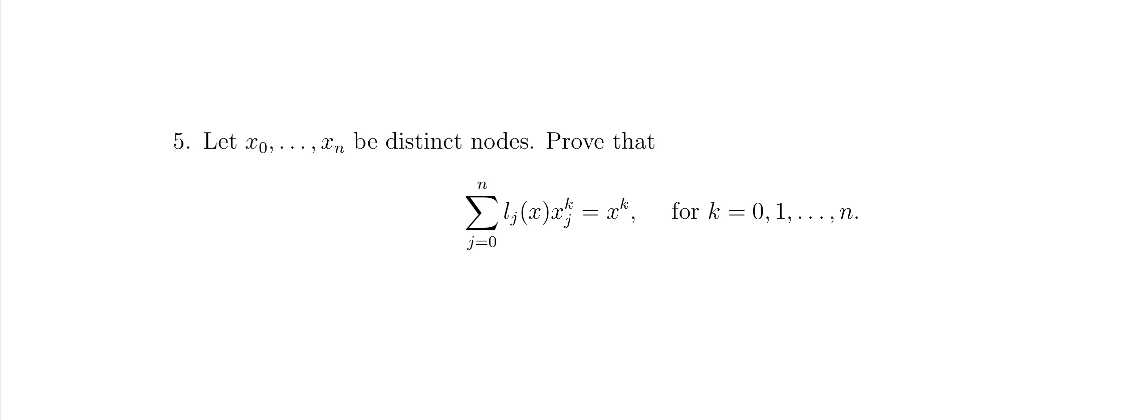 Solved 5 Let Yo X N Be Distinct Nodes Prove That Chegg Com