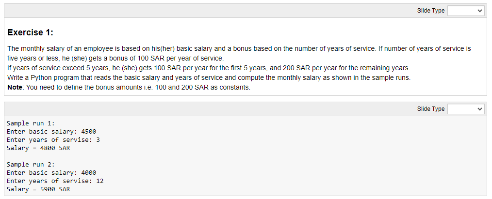 Solved Exercise 1: The monthly salary of an employee is | Chegg.com