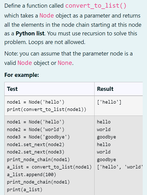 Solved Define a function called convert_to_list() which | Chegg.com