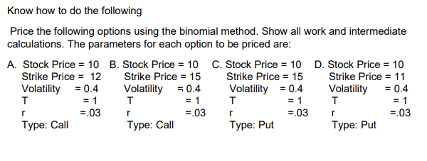 know-how-to-do-the-following-price-the-following-chegg