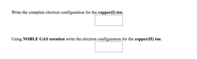 Solved Write The Complete Electron Configuration For The