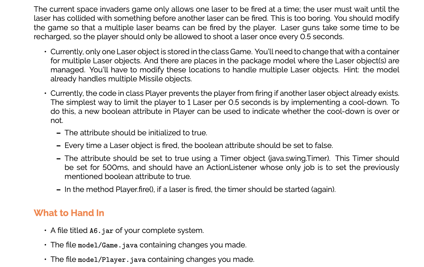 Solved player.java package model; /** * The player in the | Chegg.com