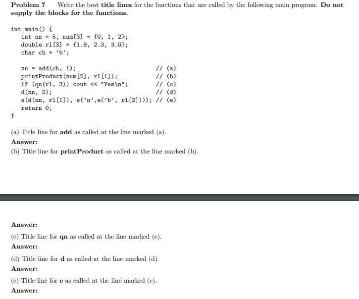 Solved Problem 3 Write blocks of code to perform the | Chegg.com