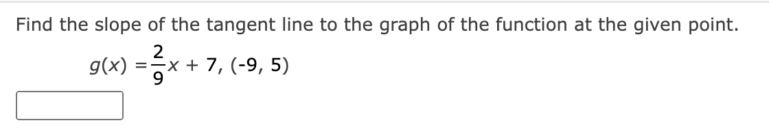 Solved Find the slope of the tangent line to the graph of | Chegg.com