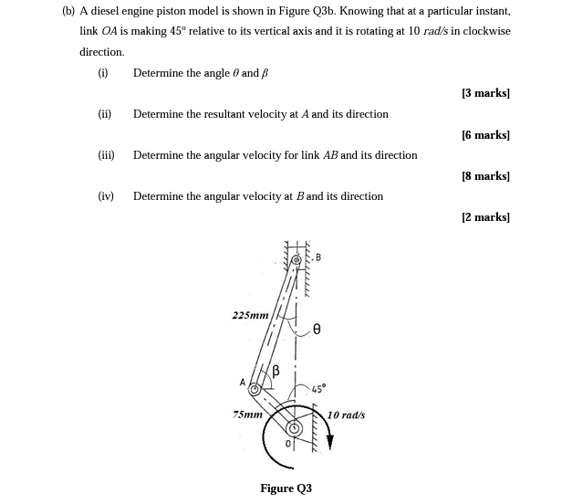 Solved (b) A diesel engine piston model is shown in Figure | Chegg.com