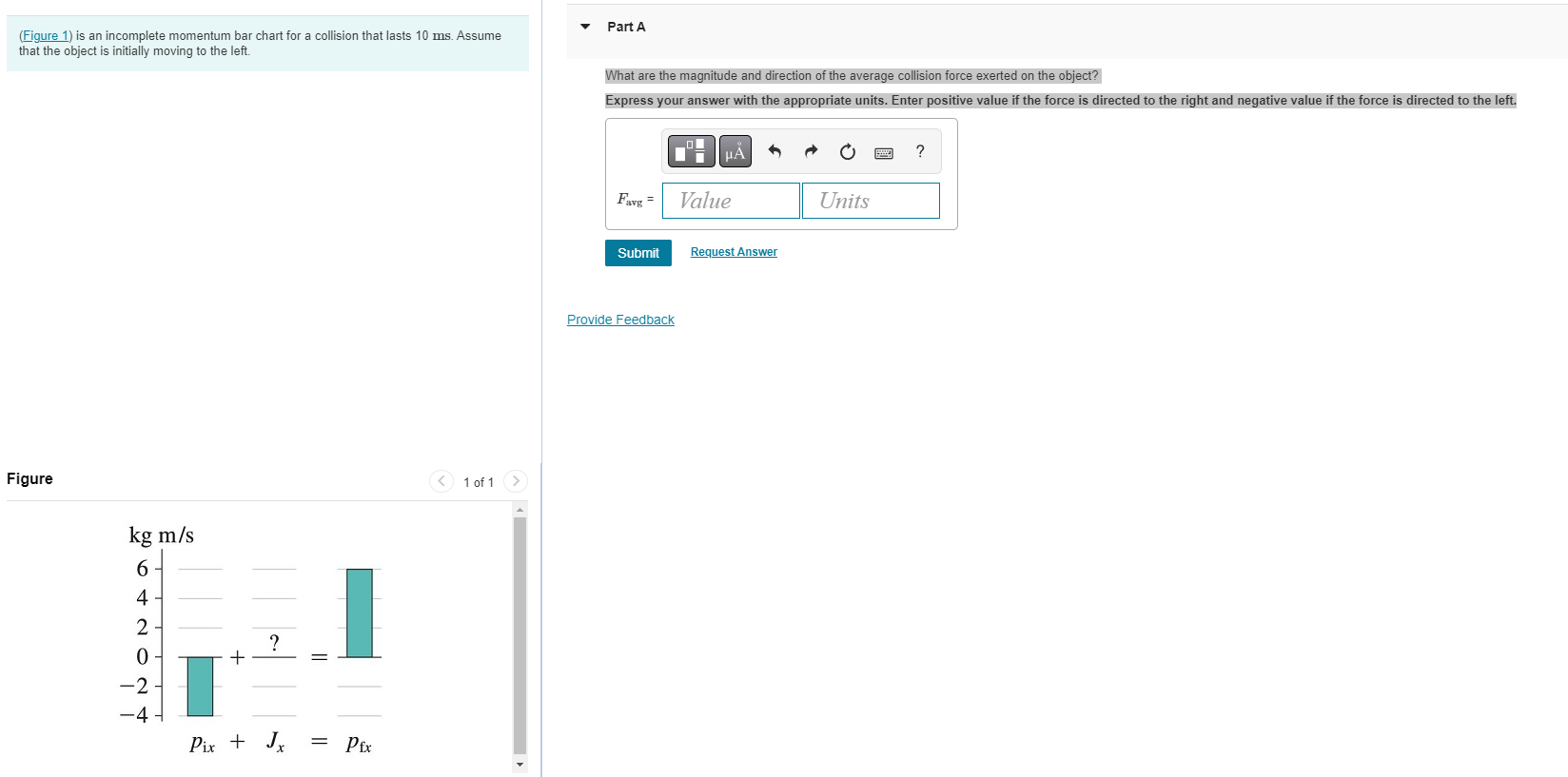 Solved (Figure 1) is an incomplete momentum bar chart for | Chegg.com