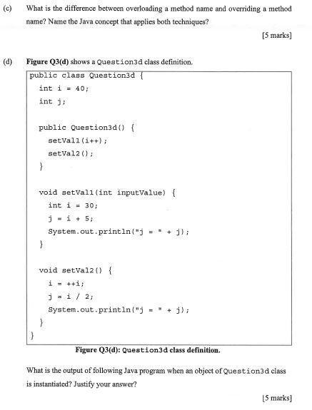 Solved (c) What is the difference between overloading a | Chegg.com