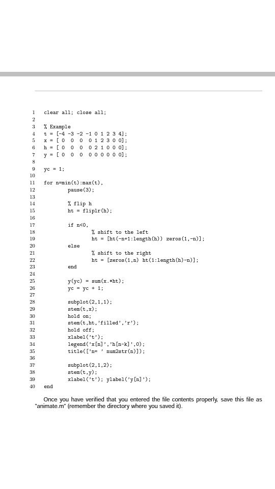Solved 3 Animated Discrete-Time Convolution In this section, | Chegg.com