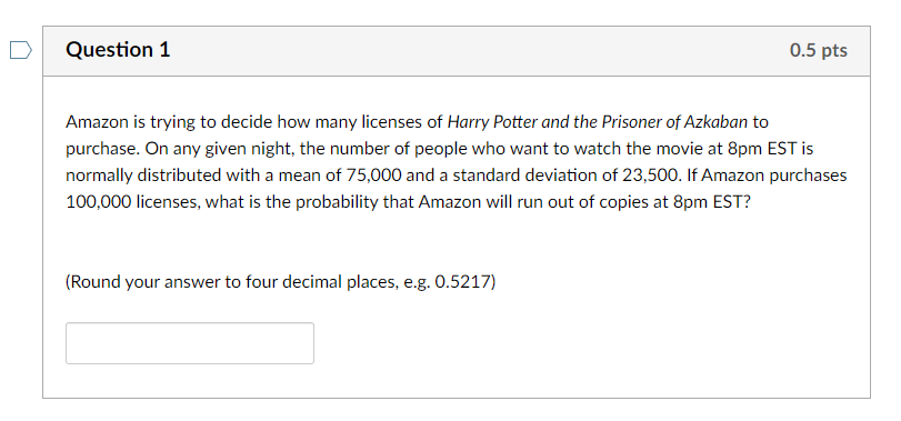 Solved Question 1 0.5 Pts Amazon Is Trying To Decide How | Chegg.com