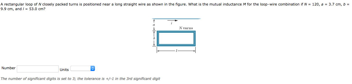 Solved A rectangular loop of N closely packed turns is | Chegg.com