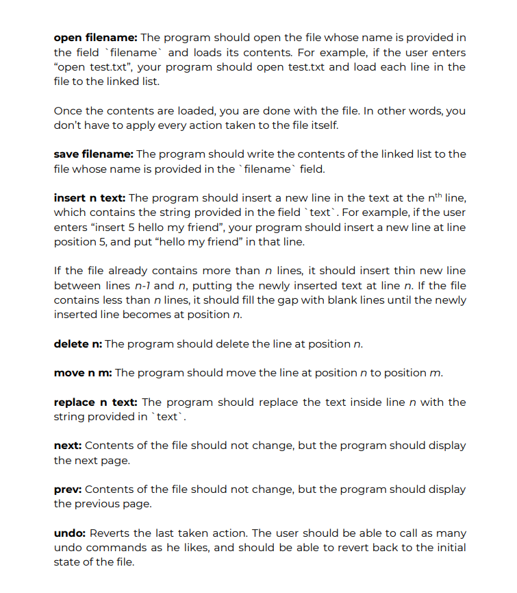 Solved PROJECT Your task in this project is to write a | Chegg.com