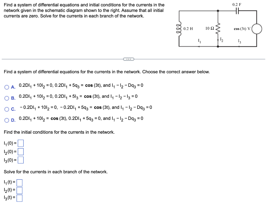 Solved Find a system of differential equations and initial