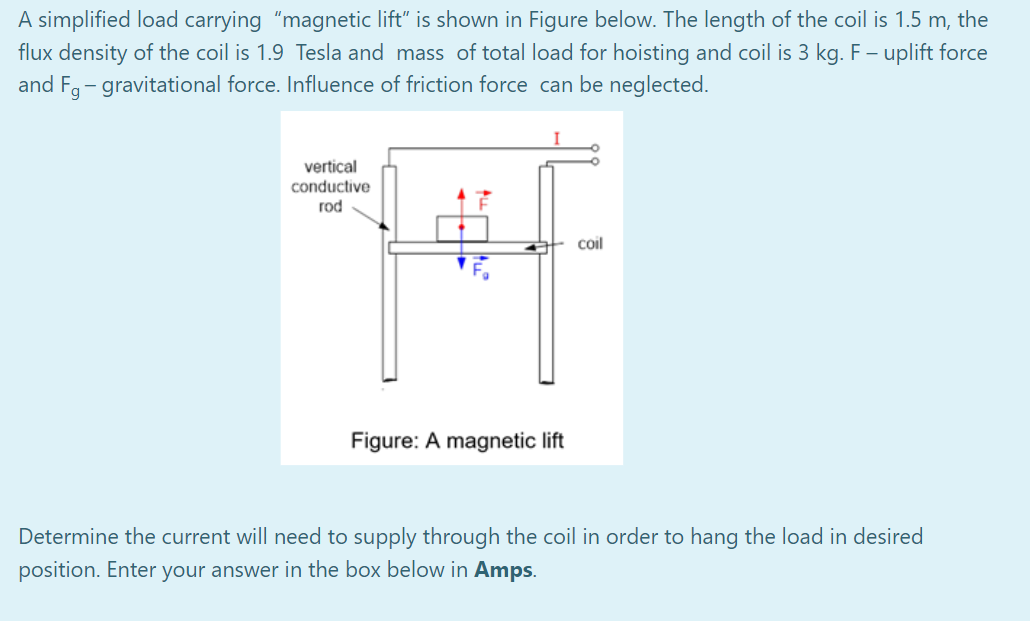 Solved A simplified load carrying lift" is shown
