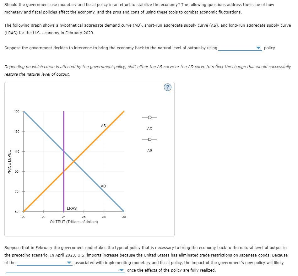 solved-should-the-government-use-monetary-and-fiscal-policy-chegg