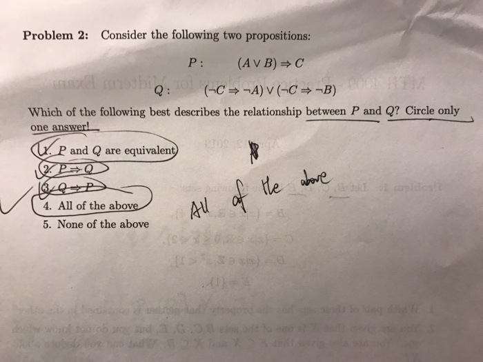 Solved Consider The Following Two Propositions: Problem 2: P | Chegg.com