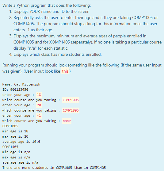 Solved This is for python: Write a program that displays