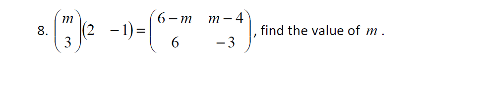 find the value of m 3m 5 6