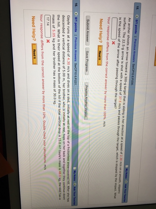 Solved An archer shoots an arrow toward a 300g target that