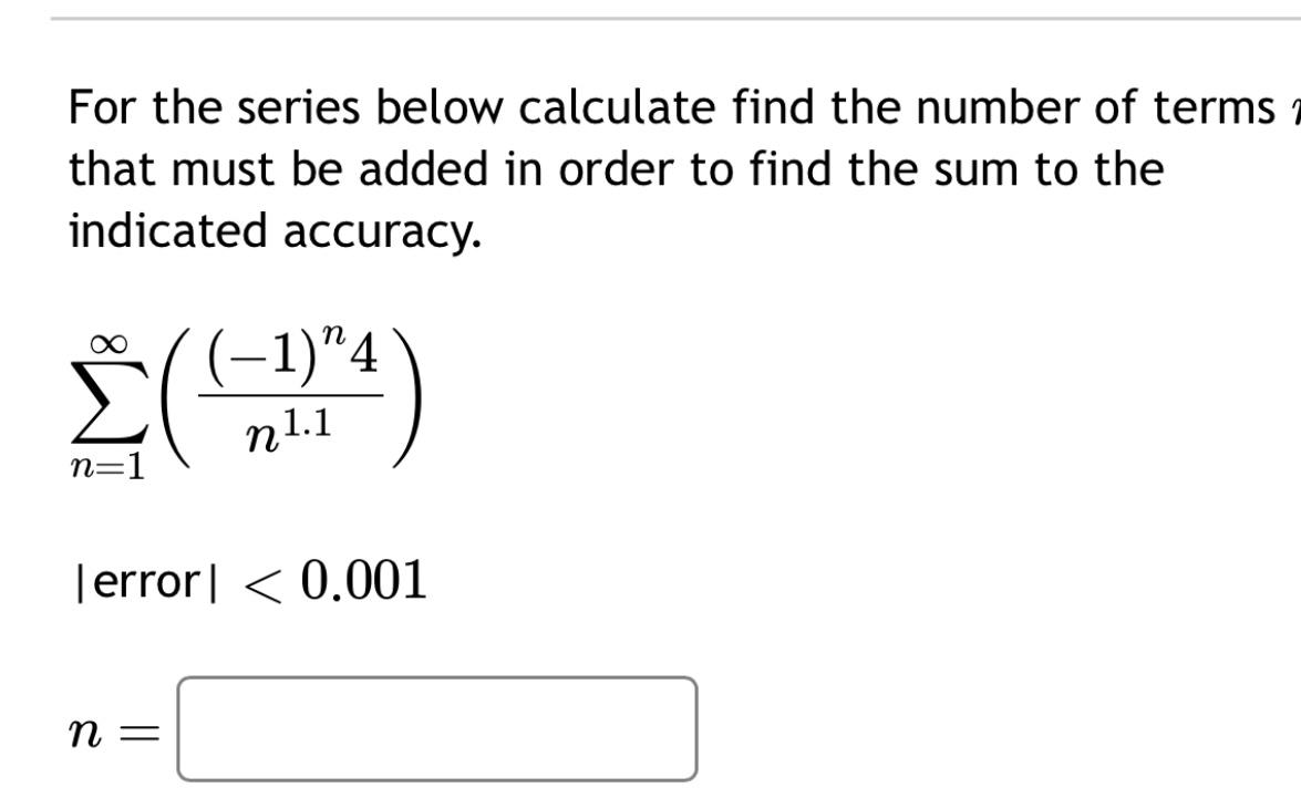 Solved For the series below calculate find the number of | Chegg.com