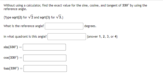 Solved Without Using A Calculator, Find The Exact Value For | Chegg.com