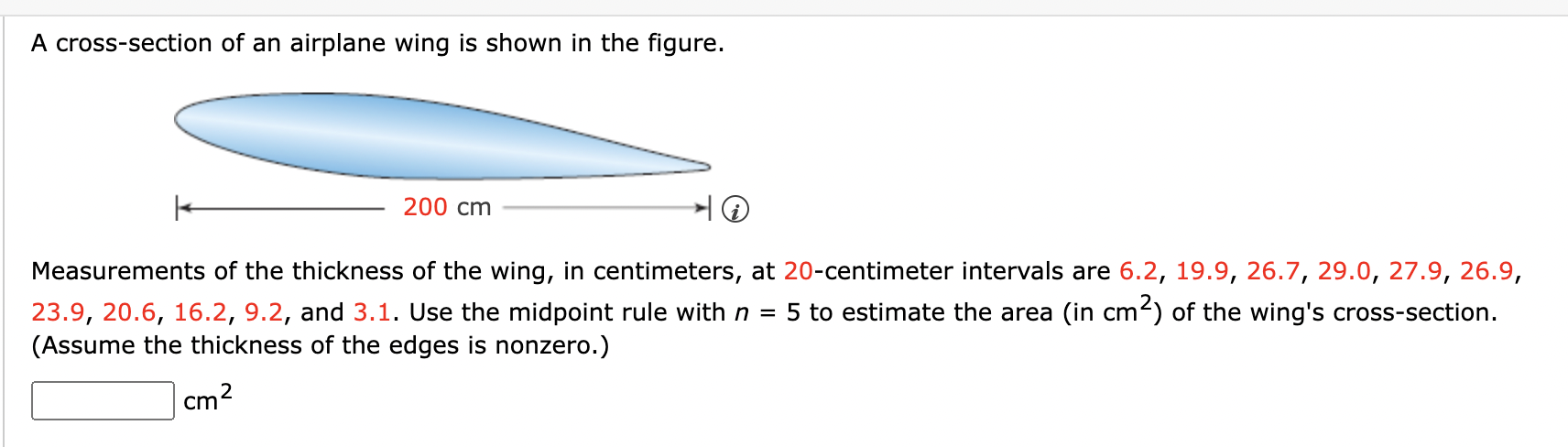 Solved A cross-section of an airplane wing is shown in the | Chegg.com
