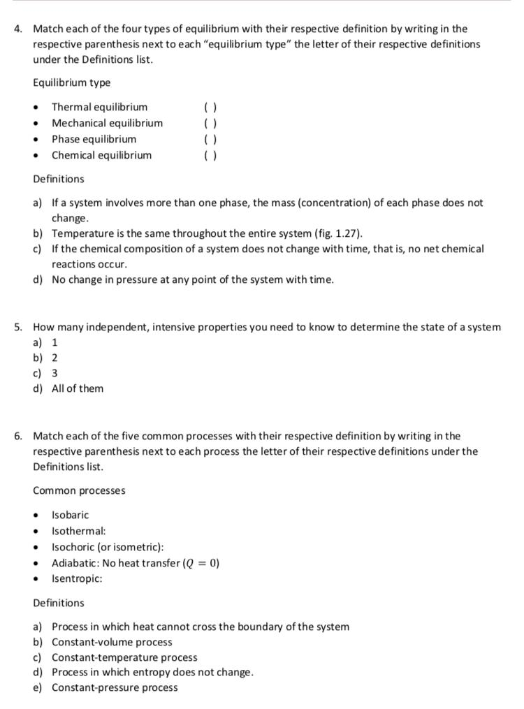 Solved 4. Match each of the four types of equilibrium with | Chegg.com