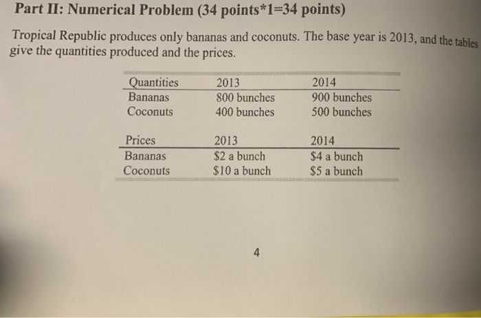 Solved Part II: Numerical Problem (34 points*1-34 points) | Chegg.com