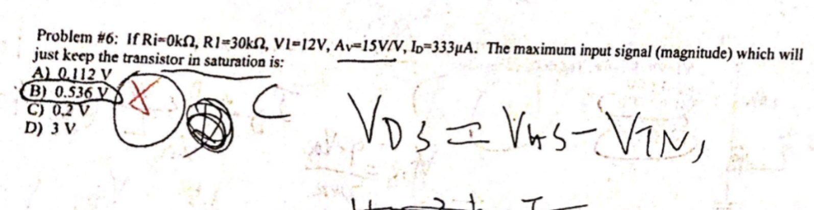 Solved Electronics problem Please answer with all the | Chegg.com