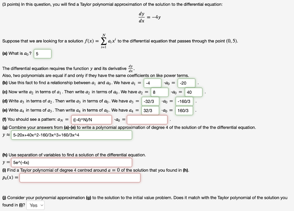 Solved (3 points) In this question, you will find a Taylor | Chegg.com