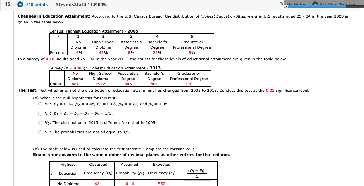 Solved (b) The Table Below Is Used To Calculate The Test | Chegg.com