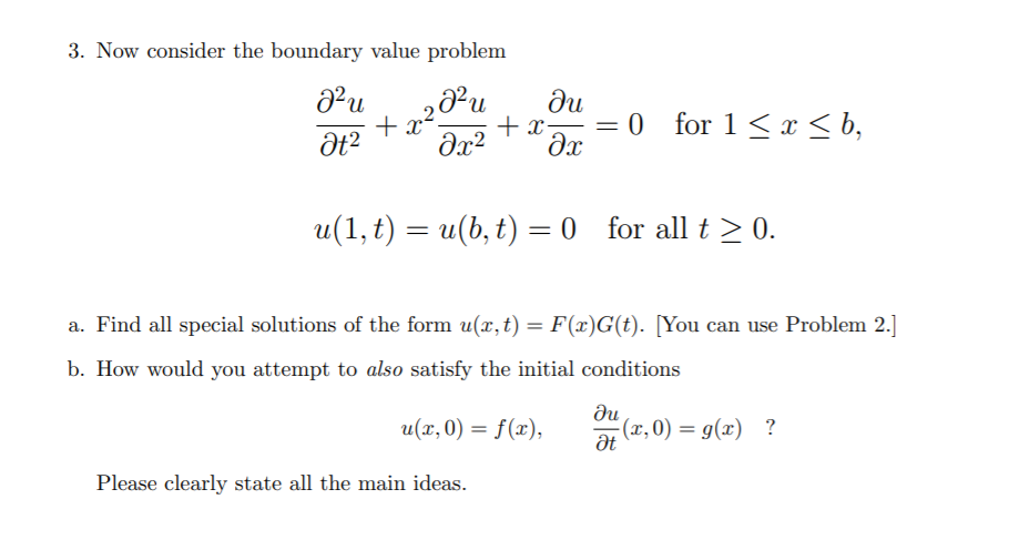 Solved 3 Now Consider The Boundary Value Problem Au Au Chegg Com