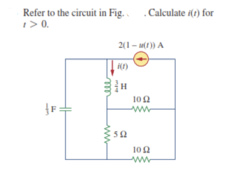 Solved Refer to the circuit in Fig. . . Calculate i(t) for | Chegg.com