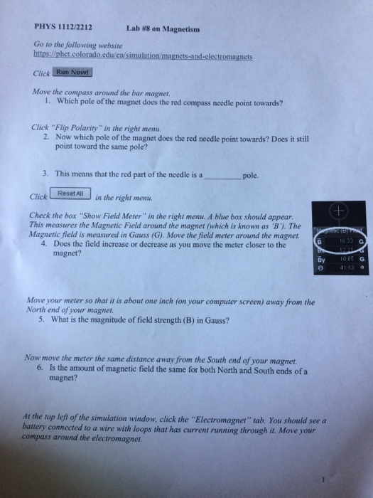 Solved PHYS 1112/2212 Lab N8 on Go to the