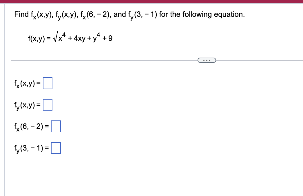 Solved Find Fx X Y Fy X Y Fx 6 −2 And Fy 3 −1 For The