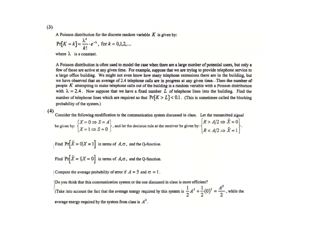 Solved 디지털 통신 시스템 HW#1 (1) Let x(t) = 2 + 3 sin(107ct) + 3 | Chegg.com