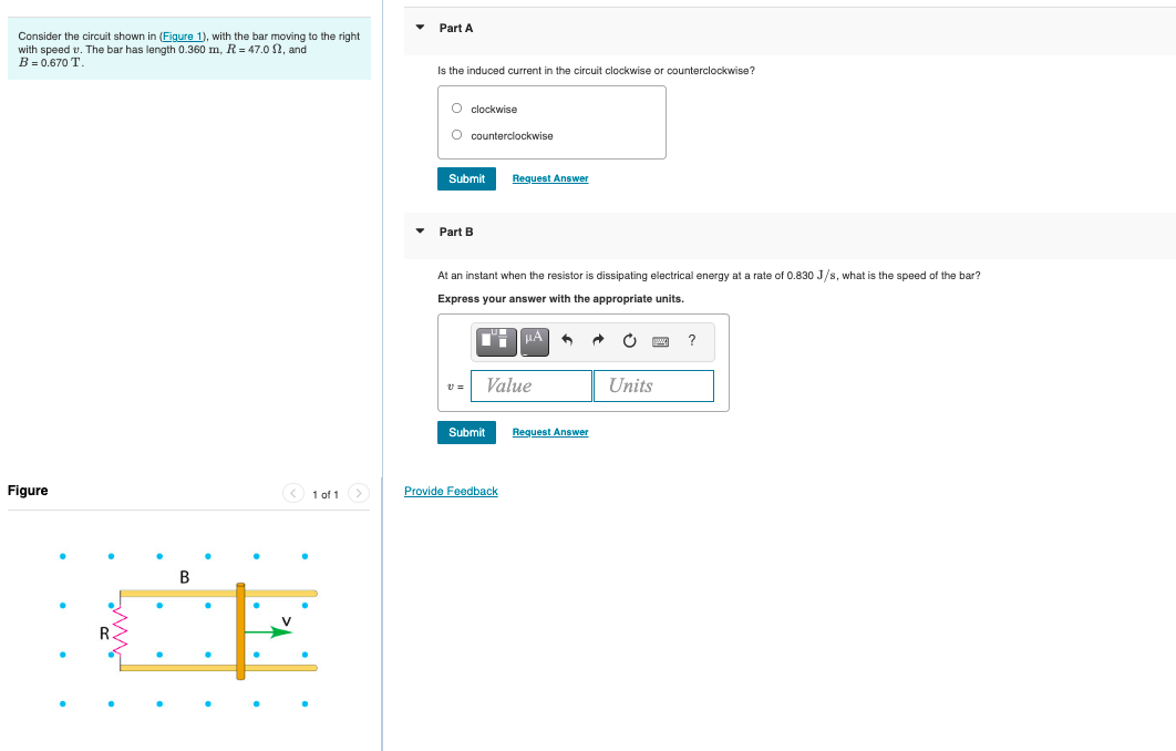 Solved Part A Consider the circuit shown in Figure 1), with | Chegg.com