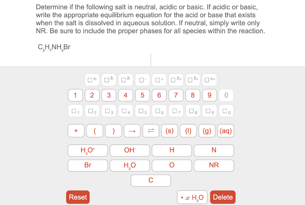 Solved Determine If The Following Salt Is Neutral Acidic Or