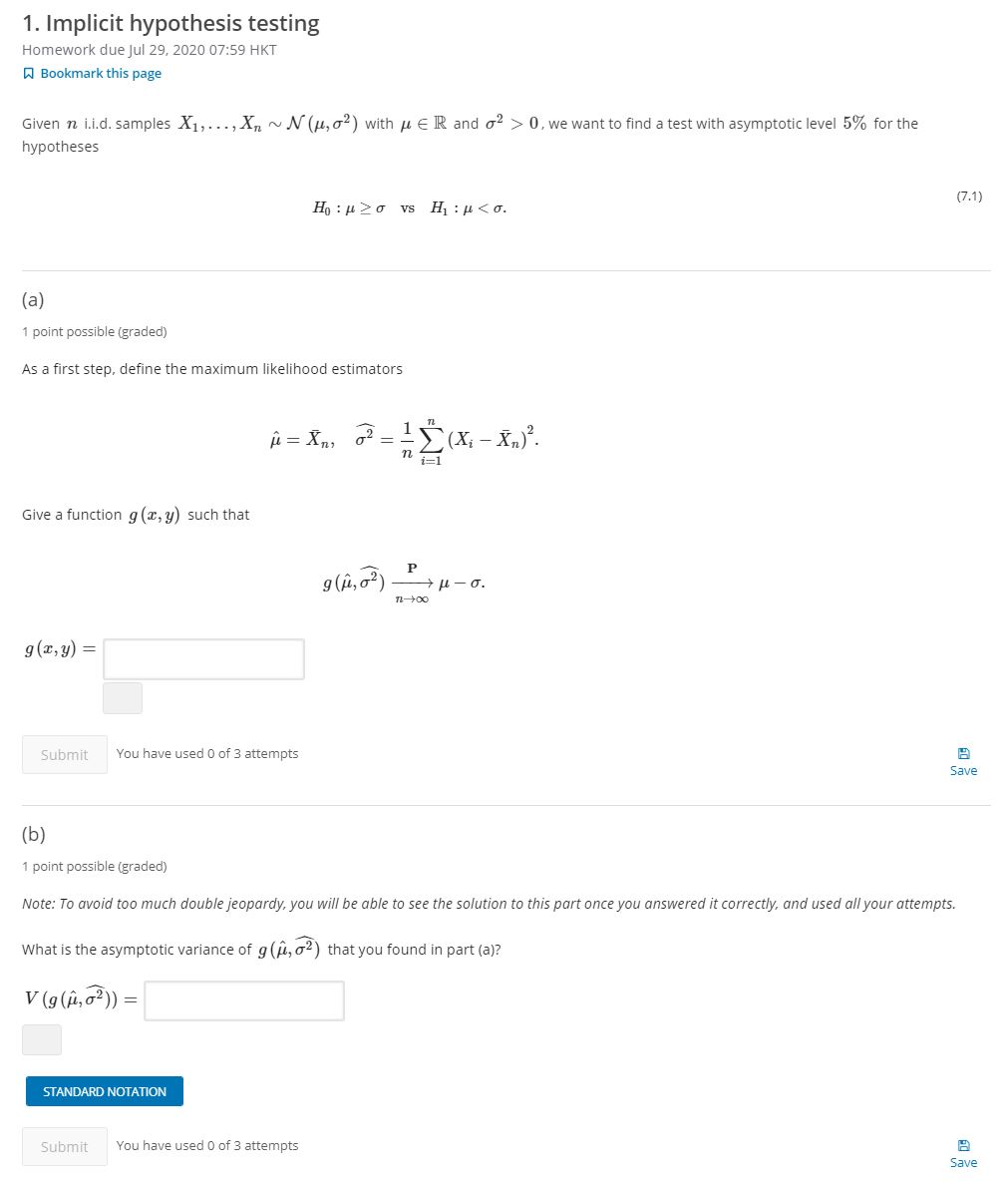 Solved 1 Implicit Hypothesis Testing Homework Due Jul 29 Chegg Com