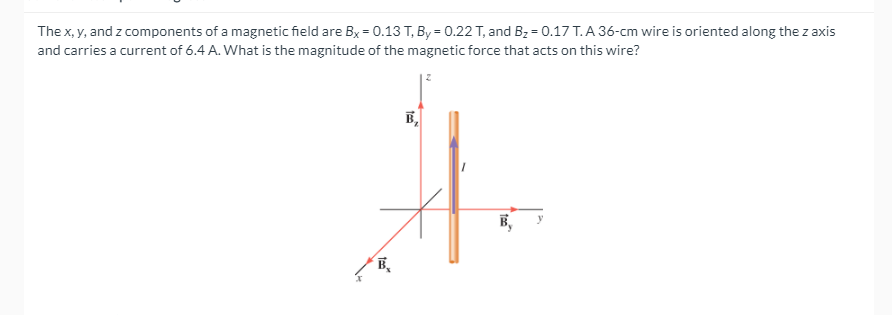 Solved The x, y, and z components of a magnetic field are Bx | Chegg.com