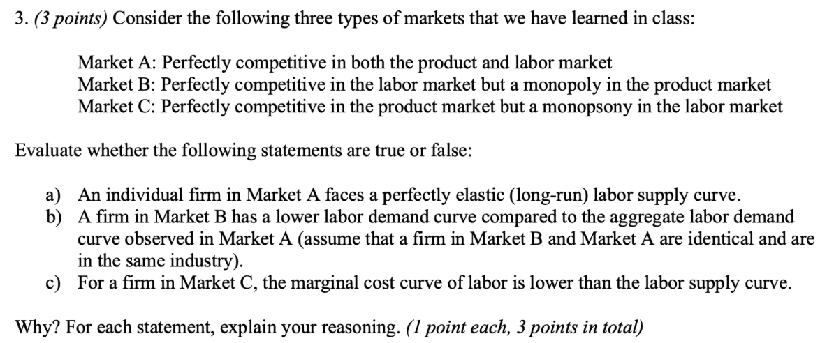 Solved 3. (3 Points) Consider The Following Three Types Of | Chegg.com