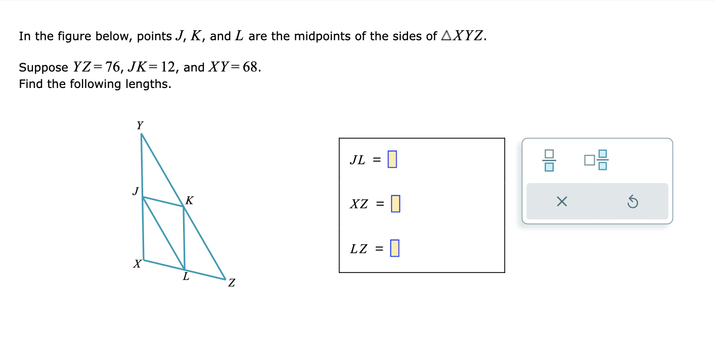 Solved In The Figure Below Points J K And L Are The 7540