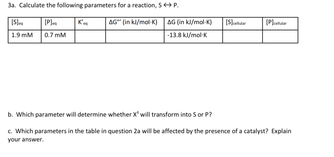 Solved 3a. Calculate the following parameters for a | Chegg.com