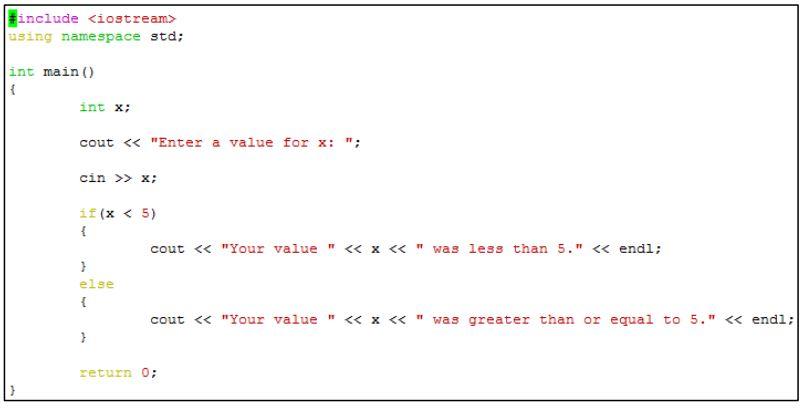 Solved Use C++, putty (nano) B. Flow of Control One of the | Chegg.com