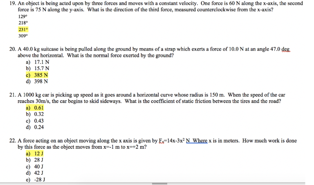 solved-19-an-object-is-being-acted-upon-by-three-forces-and-chegg