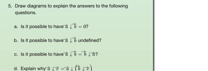 Solved 5. Draw diagrams to explain the answers to the | Chegg.com