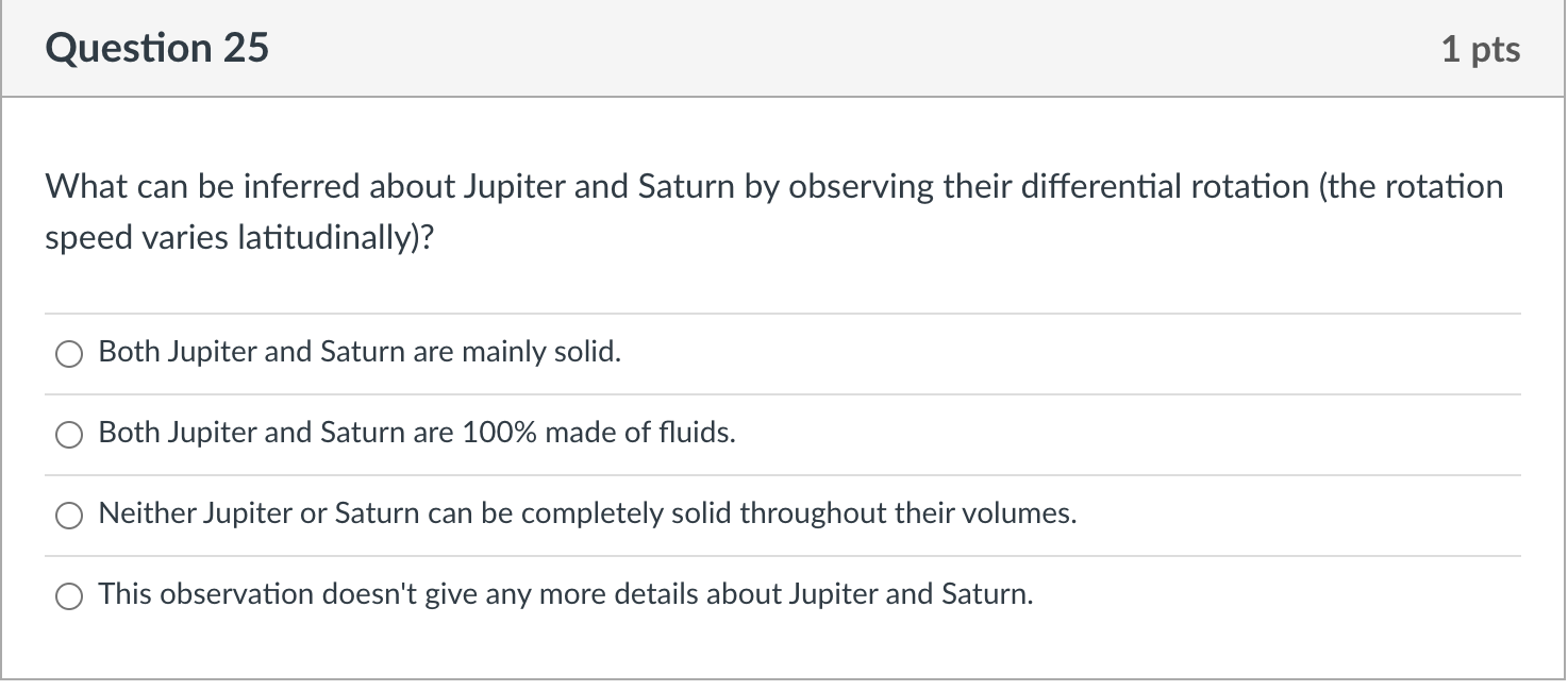 Solved What can be inferred about Jupiter and Saturn by | Chegg.com